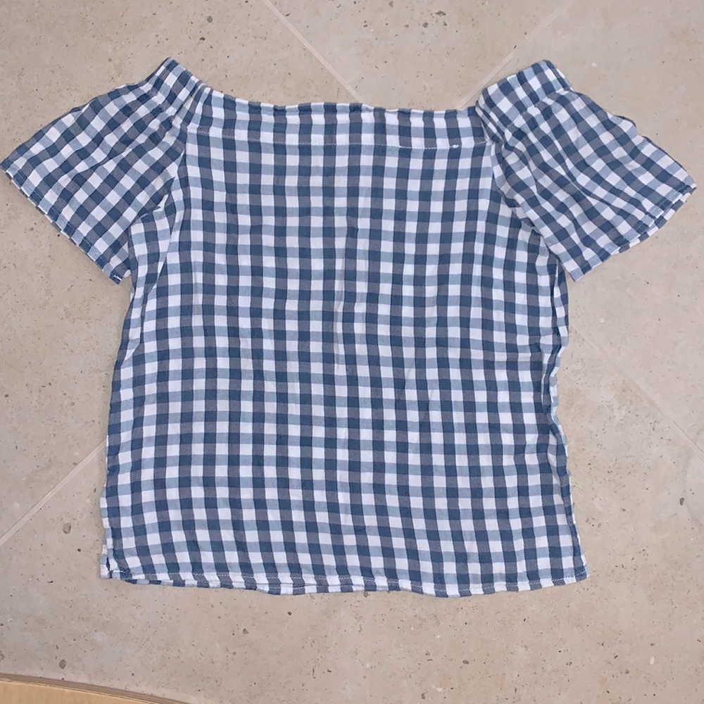 Thread & Supply Gingham Top, off the shoulder/square neck,  ADORABLE